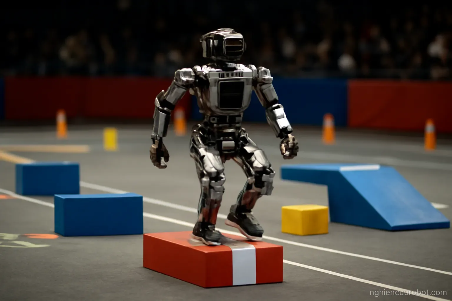 Robot thi đấu trên sân thử thách