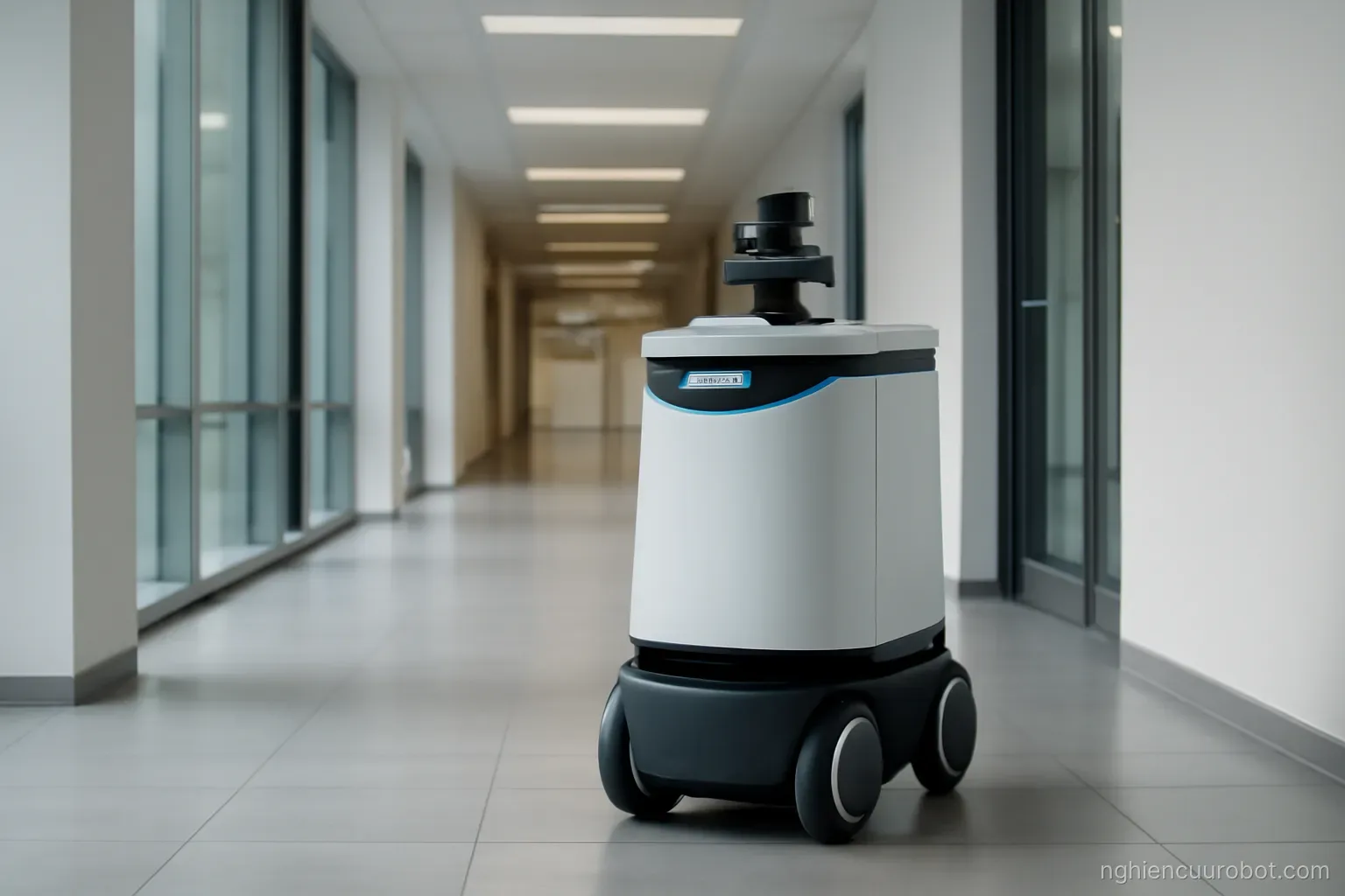 Robot di chuyển trong hành lang có cảm biến quét