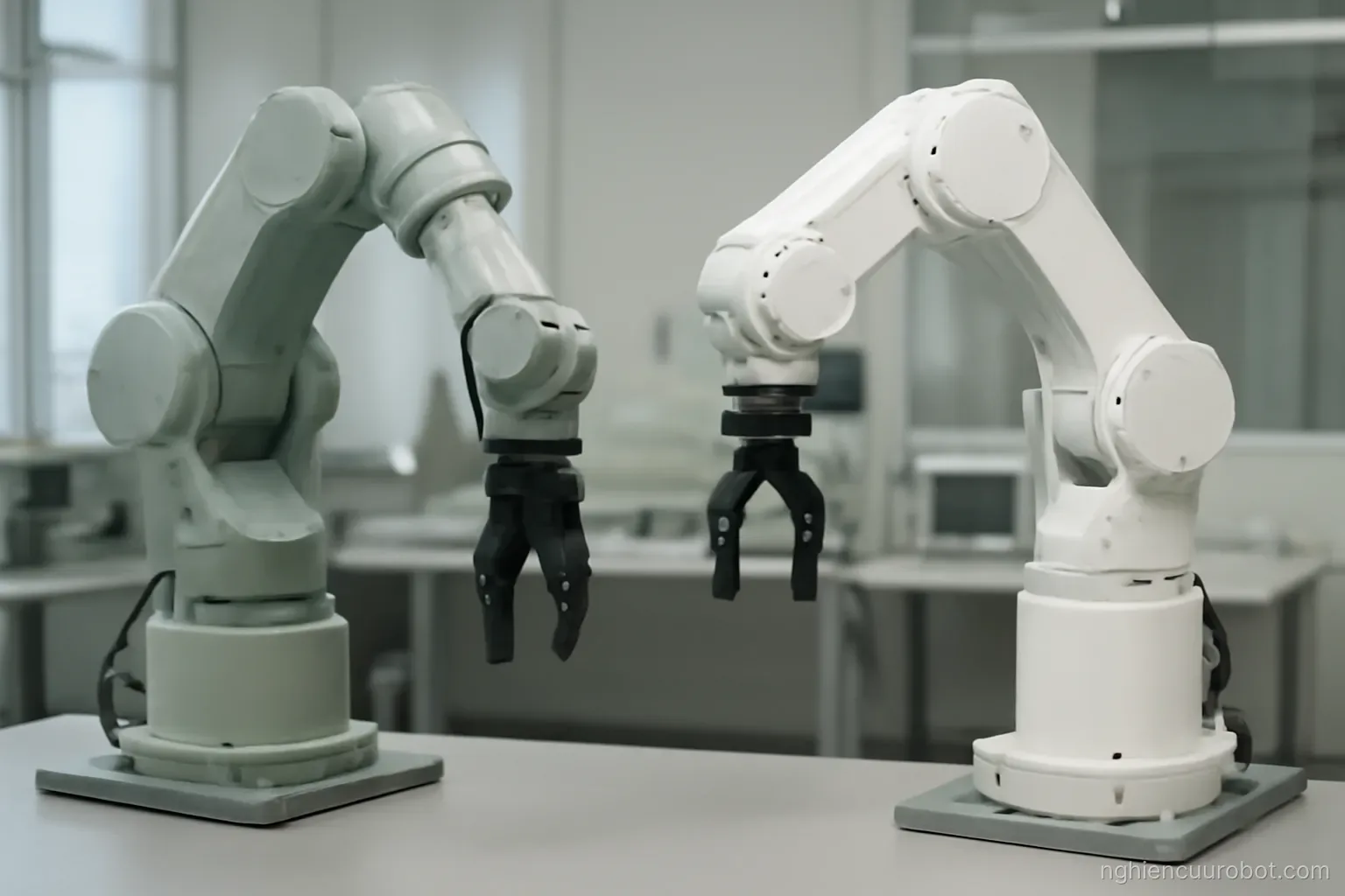 Hai robot khác loại đặt cạnh nhau